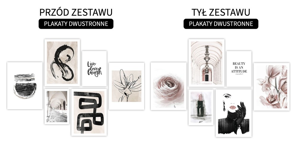 Zestaw dwustronnych plakatow BOHO line art12.jpg
