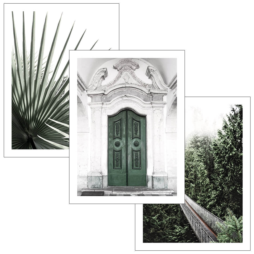Zestaw_3_palaktow_zielone_tropiki_drzwi_palmy_monstera_1